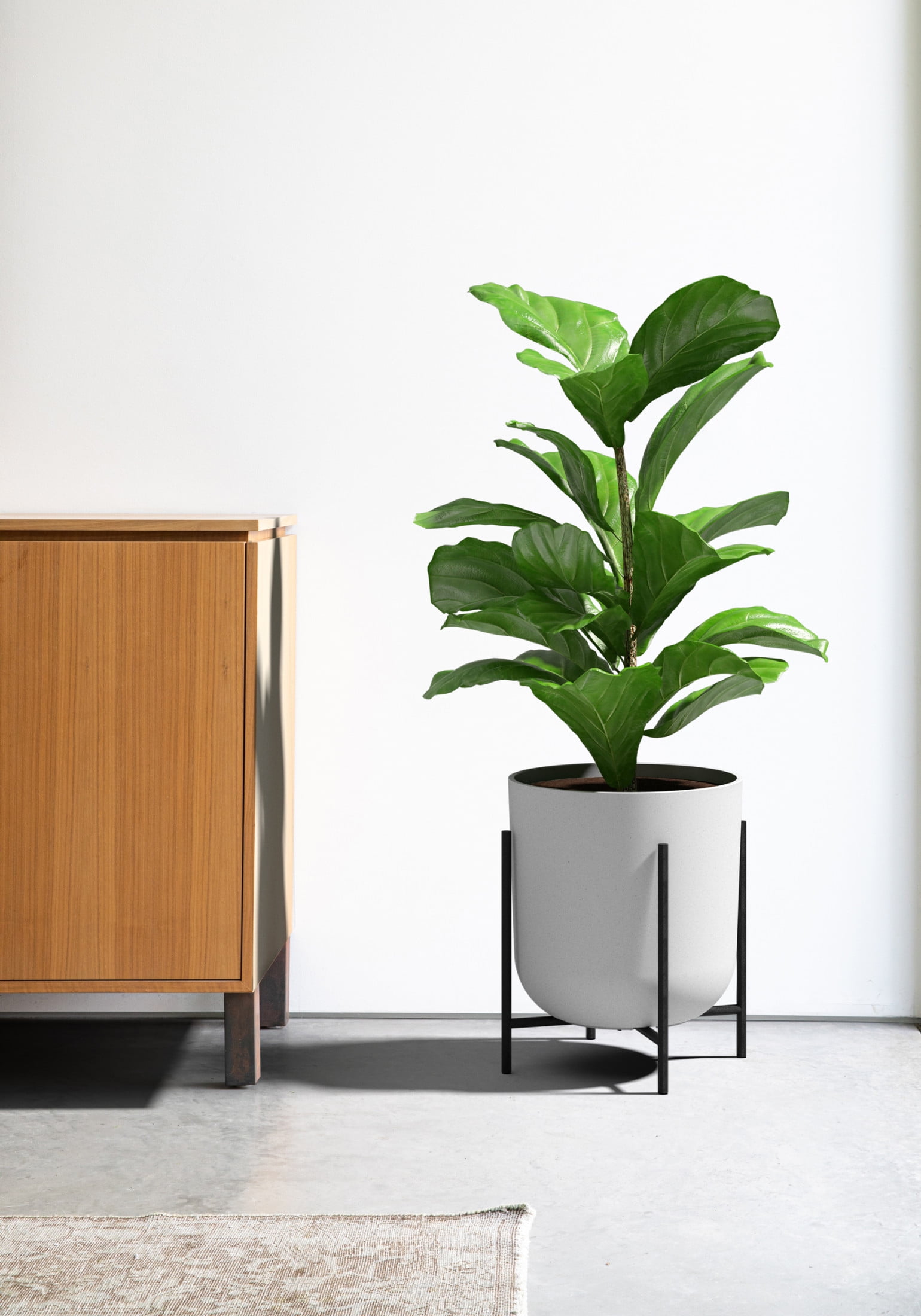 Veradek Mason Series Raised Kona 15" Plastic-Stone Planter with Stand - (White/1 Pack)