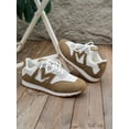 thumbnail image 3 of Sporty Sneakers For Women, Two Tone Lace-up Front Running Shoes, 3 of 4