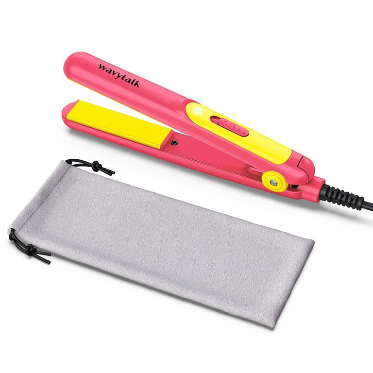 0.7 inch Mini Ceramic Flat Iron for Travel and salon-quality Hairstyling