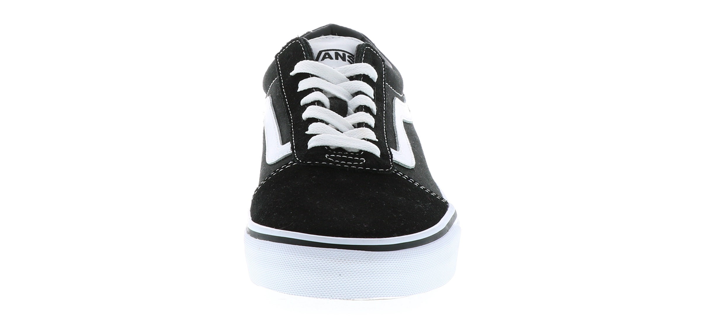 Vans Mens Ward Suede Canvas Sneakers Shoes - Black/White 
