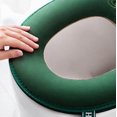 thumbnail image 5 of Paquete de 2 fundas de asiento de inodoro suaves y gruesas con asa para tapa de inodoro, cojín suave y grueso, lavable, se adapta a todos los asientos de inodoro ovalados, 5 of 5