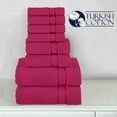 thumbnail image 5 of Cotton 8-Piece Towel Set, Includes 4 Washcloths, 2 Hand Towels and 2 Bath Towels, 100% Turkish Cotton - Highly Absorbent and Super Soft Towels for Bathroom, Hot Pink, 5 of 7