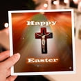 thumbnail image 7 of 3drose, Image of Christ on Cross with Happy Easter and Pretty Background, 6 Greeting Cards with Envelopes, 7 of 7