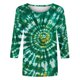 thumbnail image 4 of Camiseta con Suéter de Impresión Del Día de San Patricio 3/4 Manga Cuello Redondo Camisetas Casuales de Ajuste Suelto de las Mujeres para la Fiesta, 4 of 6