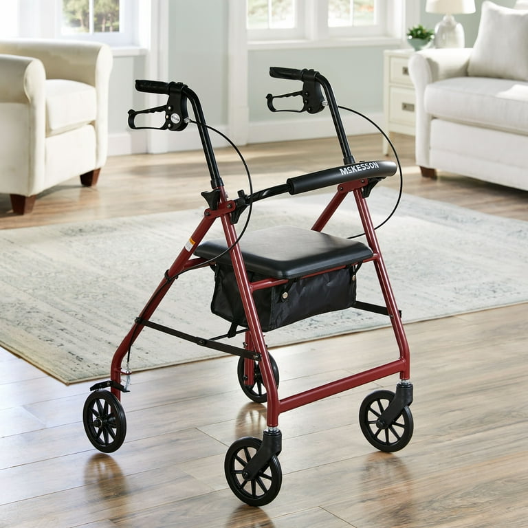 McKesson Senior's Rollator Walker with Adjustable Seat McKesson Senior's Rollator Walker with Adjustable Seat