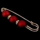 thumbnail image 5 of Pinzas para la ropa - Broche grande, alfiler de solapa con perla simulada, imperdible de cristal rojo, 5 of 9
