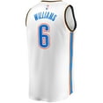 thumbnail image 3 of Men's Fanatics Jaylin Williams White Oklahoma City Thunder Fast Break Player Jersey - Association Edition, 3 of 3