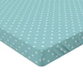 thumbnail image 2 of Ambesonne Pale Blue Fitted Sheet, Polka Dots Classical, Full Size, Pale Blue White, 2 of 3
