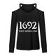 thumbnail image 3 of ICHUANYI Liquidación Moda Mujer Cuello en V Camiseta de manga larga Estampado Hombro frío Blusa suelta Tops ICHUANYI WER202308173204, 3 of 3