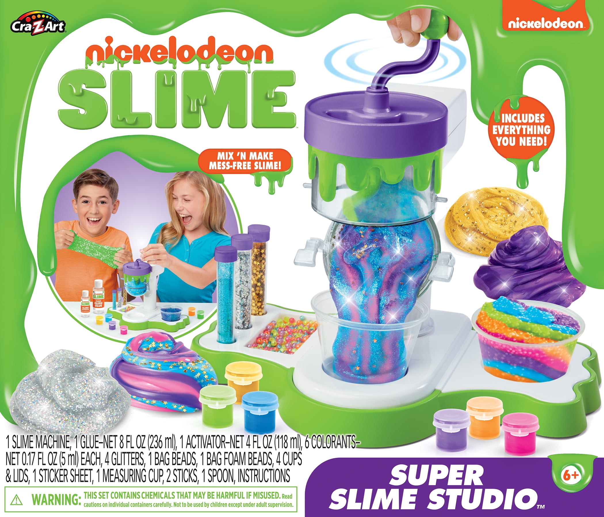 Nickelodeon Super Glitter Galaxy Slime Studio Maker Lab DIY Kids Craft Kit 