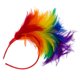 thumbnail image 4 of Tocado de plumas, tocado para mujer, tocado de boda, tocado de fiesta (colorido), 4 of 7