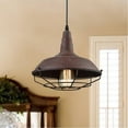 thumbnail image 7 of Gilli Industrial Farmhouse Metal Cage Rust Finish Pendant Light , Hard-Wired, 7 of 7