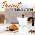 thumbnail image 3 of Moka Pot Espresso Zulay Premium, a prueba de fugas, 300 ml, 6 tazas, color blanco, 3 of 8