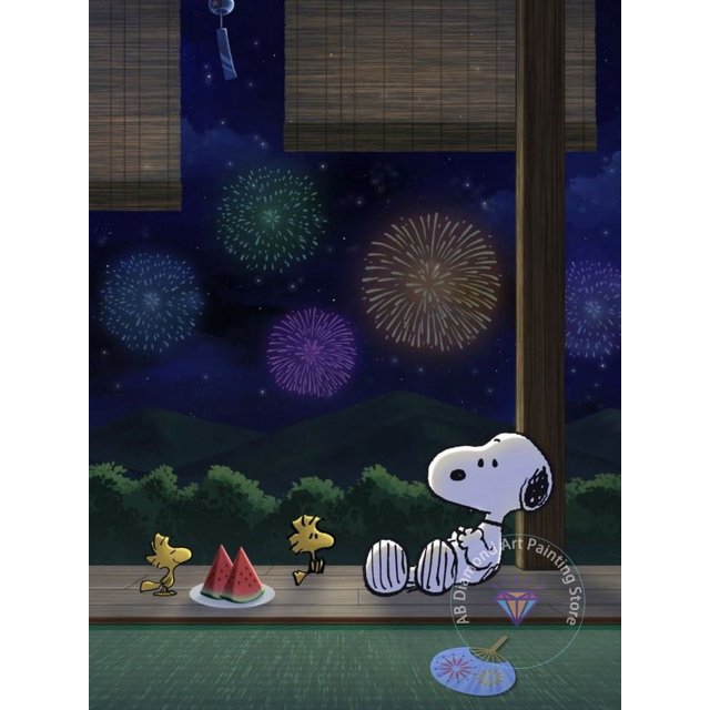 Kit de pintura de diamantes 5D DIY de Snoopy, Charlie Brown y Peanuts, bordado de diamantes, punto de cruz, regalo hecho a mano, manualidades, decoración del hogar