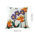 thumbnail image 6 of Yooshoverk Country-Style Embroidered Pillow Cover 17.7x17.7in | Floral Poly-Cotton Throw Pillow Case for Sofa & Farmhouse Decor | 3D Botanical Cushion Cover with Plush Filling, 6 of 6
