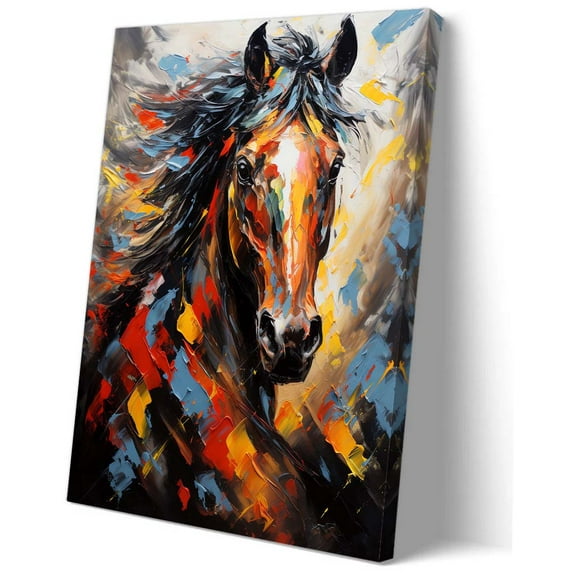 Horse Poster Animal Poster Pictures Kitchen Wall Art Decoration Painting Canvas Panels Canvas Artwork Vertical Wall Hanging Modern Print