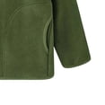 thumbnail image 5 of Unisex Kids Solid Color Fleece Coat, Long Sleeve Casual Outerwear With Side Pockets Loose Fashion Daily Jacket for Boys Girls All Season Wear Army Green 3-4 Years, 5 of 5