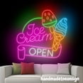thumbnail image 2 of Handmadetneonsign Ice Cream Open Neon Sign, Ice Cream Shop Led Light, Coffee Wall Art Decor, Cafe Decor 71289, 2 of 5