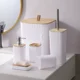 thumbnail image 1 of Xiao Hua Juego de accesorios de baño - Juego de baño, juego de accesorios de baño de 6 piezas - Blanco, 1 of 3
