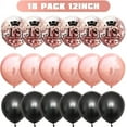 thumbnail image 2 of YANSION 18th Birthday Decorations for Girls Women, 18th Birthday Party Kit with Rose Gold Happy 18th Birthday Banner, Black Rose Gold Confetti Balloons, Number 18 Balloon Triangle Flag Banner, 2 of 8