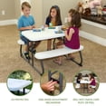 thumbnail image 4 of Lifetime Children's Indoor & Outdoor Plastic Picnic Table , All Occasion, White  (60239), 4 of 16