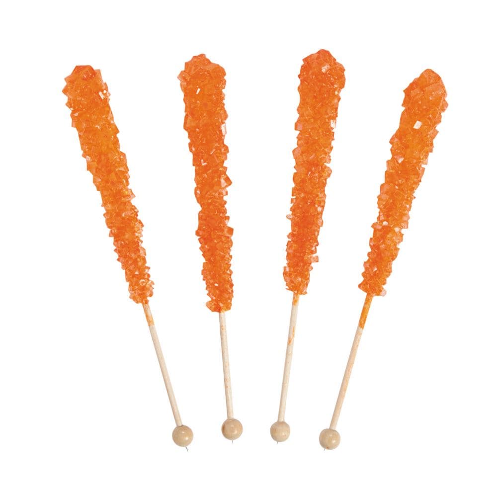 Orange Rock Candy Pops Edibles 12 Pieces