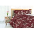 thumbnail image 3 of Ambesonne Flowers Boho Down Alternative Quilt Comforter, Spring Magnolia Sketch, King, Dimgray Burgundy, 3 of 5