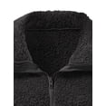 thumbnail image 4 of Fashnice Ladies Outwear Cardigan Coat Solid Color Jacket Loose Winter Overcoats Black L, 4 of 5