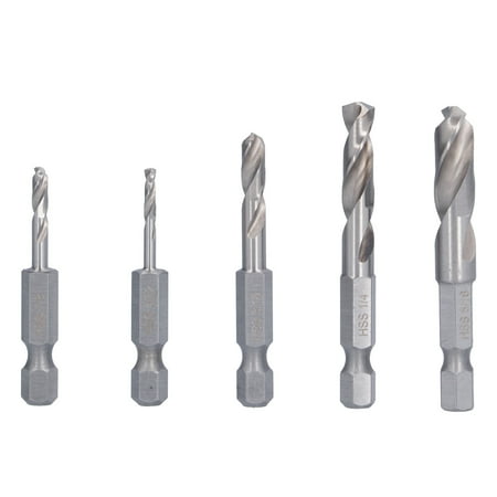 

Drill Bits Hex Shank Drill Bits Short Durable Wear Resistant HSS For Machining Drilling For Woodworking
