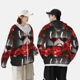 thumbnail image 4 of Fotbe Red Wine Rose Chaqueta con Protección Solar UPF 50+ para Hombre y Mujer, Camisa con Capucha y Bolsillos-Large, 4 of 7