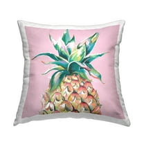 Stupell Industries Tropical Pineapple Top Soft Color Pop Pink,18 x 7 x 18 Decorative Pillows
