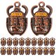 thumbnail image 1 of 20 piezas egipcio DIY colgante Material collar llavero colgante encanto antiguo Egipto escarabajo encanto, 1 of 5