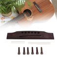 thumbnail image 1 of Guitar Nut Electric Guitar Nut Guitar Bridge Saddle 10pcs Guitar Ebony Bridge Plastic Upper Bottom Saddle Pins Kit Replacement Accessory Set  By RiToEasysports, 1 of 8