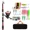 Red, variant on Fishing Pole Set Full Kits With Telescopic Fishing Rod And Spinning Reel Baits Hooks Travel Pole Set Bait, hook, tackle set