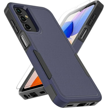 for Samsung Galaxy A15 5G Case: Dual Layer Protective Heavy Duty Cell Phone Cover Shockproof Rugged with Screen Protector - Military Protection Bumper Tough - Samsung Galaxy A15 5G 2024, Blue