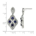 thumbnail image 2 of SS Rhodium-Plated CZ Brilliant Embers Dangle Post Earrings in Sterling Silver, 2 of 2