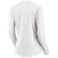 thumbnail image 3 of Women's White Golden State Warriors Primary Logo Long Sleeve V-Neck T-Shirt, 3 of 3