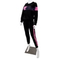 thumbnail image 2 of Tie Dye Color block Pullover Sweatshirt Leggings Matching Set Activewear Loungewear Bubble Texured Fuchsia S/M, 2 of 6