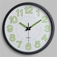 thumbnail image 2 of QKURT 12 Inch Night Light Wall Clock, Silent Non-Ticking Quartz Wall Clocks, Large Luminous Function Numbers and Hands, Easy to Read Both Day and Night, 2 of 8