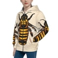 thumbnail image 2 of Picia Honey Bee for Boys Fashion Full-zip Hoodies & Sweatshirts with Kangaroo Pocket,Zip-up Hooded Sweatshirt for Kid, Moisture Wicking & Breathable-Small, 2 of 6