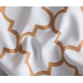 thumbnail image 3 of THD Moroccan Trellis Lattice Decorative Blackout Thermal Privacy Room Darkening Grommet Window Drapes Curtain Panels for Bedroom - Set of 2 (Platinum White/Gold, 52 W x 63 L), 3 of 7