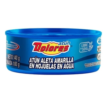 Atún Dolores aleta amarilla en agua 140 g