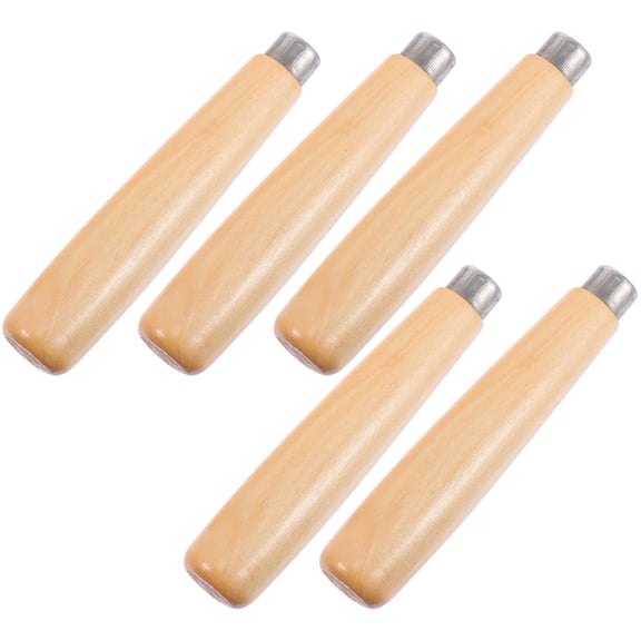 5pcs Wooden Handle Tool File Grip Handle Woodworking Tool And Accessory