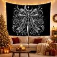 thumbnail image 3 of Ornate Bow Skull Cameo and Dagger Tapestry, 3 of 7
