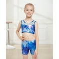 thumbnail image 4 of Two Piece Gymnastics Leotards for Girls,Sparkly Dance Biketards with Shorts Ballet Tumbling Outfit for Girl 3-12 Years, 4 of 10