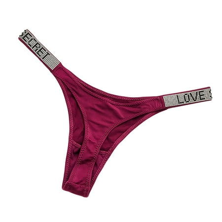 

EHTMSAK Women s G String Thong Underwear Soft Low Rise No Show Briefs Wine S