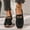 Black, variant on Slip on Shoes Women Chain Decor Slip on Shoes Moc Toe Loafer Shoes Office Work Travel Walking Nursing Daily Casual Comfortable Footwear Blue 37
