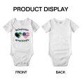 thumbnail image 3 of Bahamian American Flag Two Hearts Baby Rompers Baby Bodysuit (White, 3-6 Months), 3 of 5