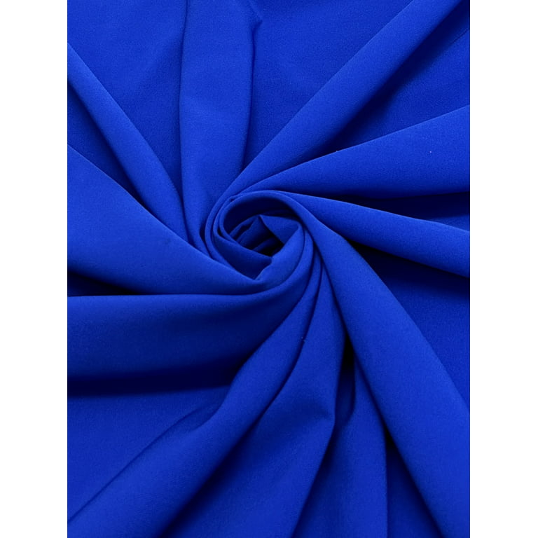 Royal Blue Stretch Crepe Fabric by the Yard - Walmart.com