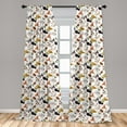 thumbnail image 5 of Ambesonne Mushroom Curtains, Realistic Style Fresh, Pair of 28"x63", Multicolor, 5 of 5